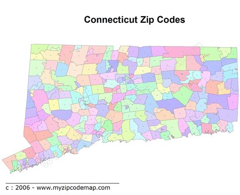 Connecticut Zip Code Map