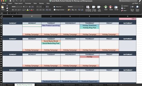Content Calendar