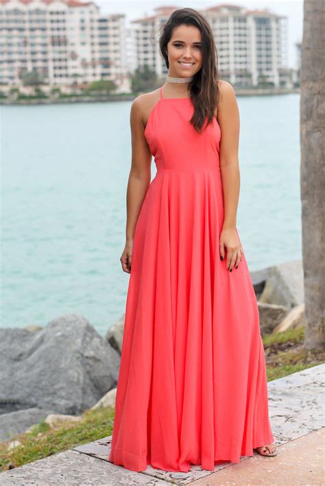Coral Color Dress