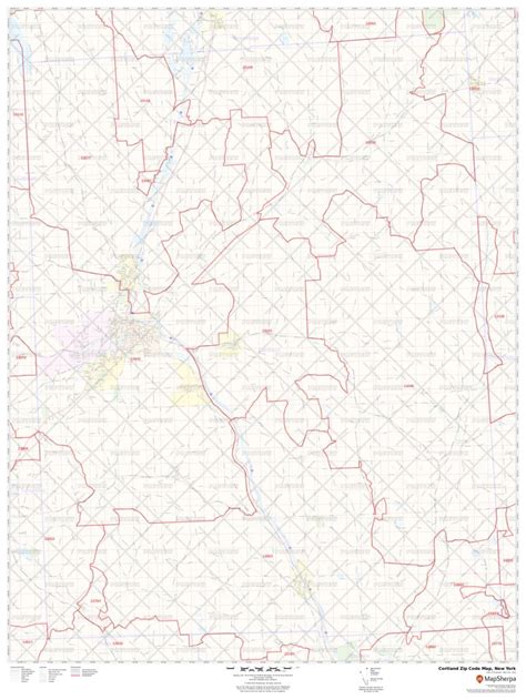 Cortland NY Zip Code Map