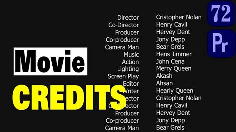 Create End Credits Template