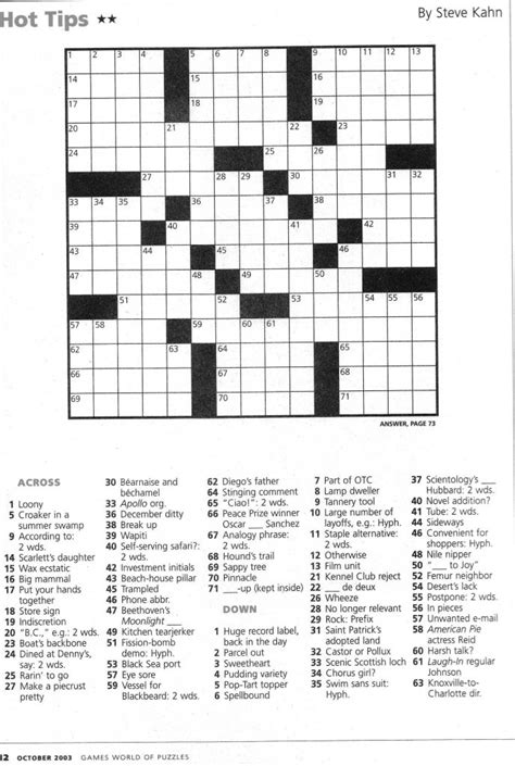 Crossword Clues