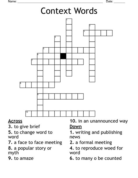 Crossword context