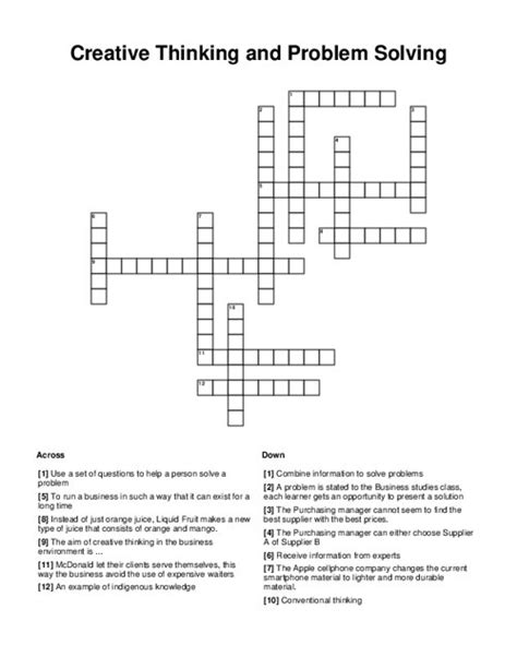 Crossword Solving Techniques