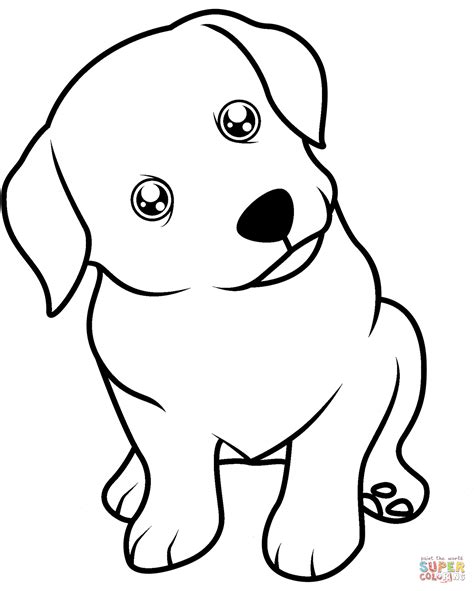 Cute Puppy Coloring Sheets