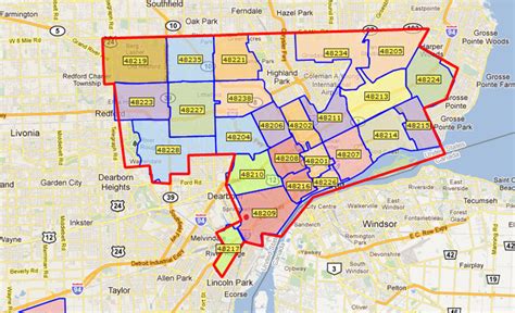 Detroit Zip Code Map