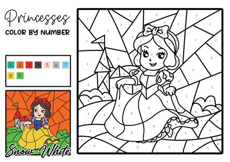 Disney Princess Color by Number