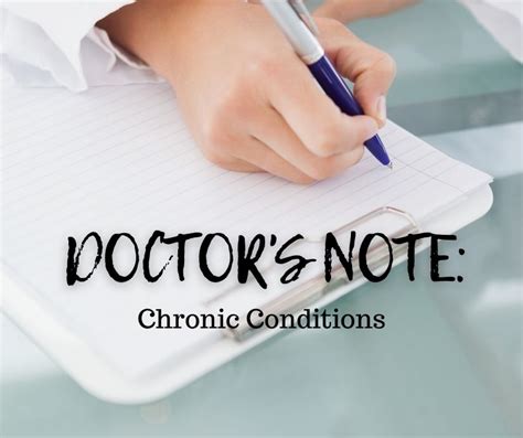 Doctor's Note for Chronic Condition