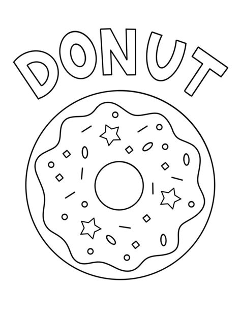 Donut Coloring Pages for Kids