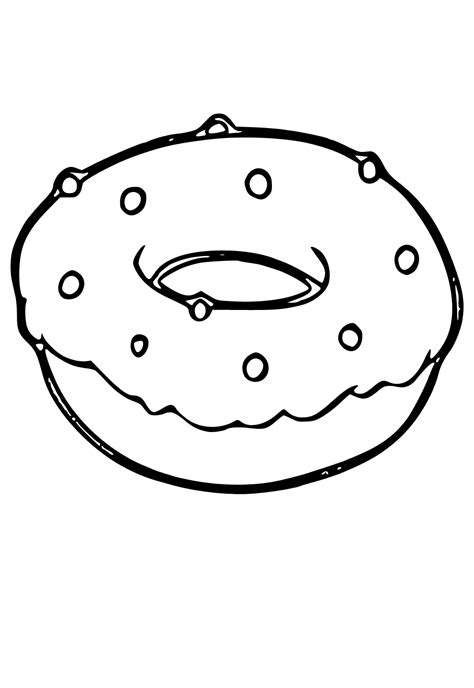 Donut with Glaze Coloring Page