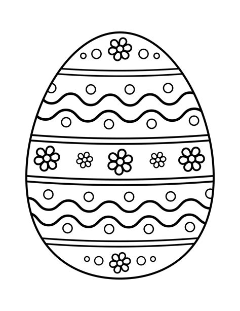 Easter eggs coloring pages for kids