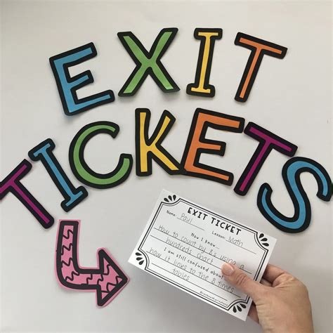 Exit Ticket Benefits