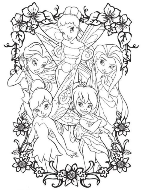 Fairy friends coloring page