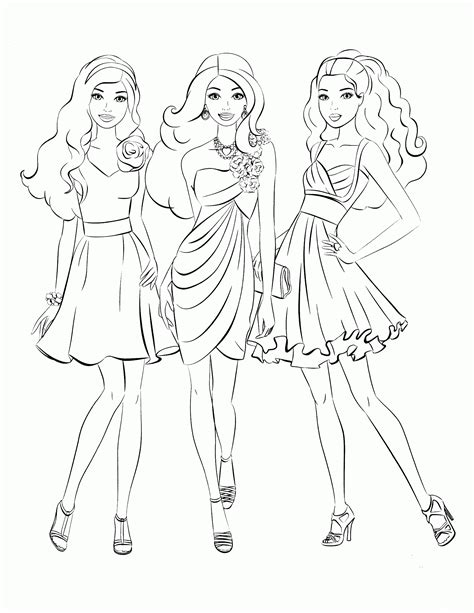 Fashion Barbie coloring pages