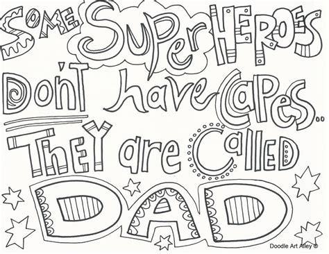 Fathers Day quote coloring pages