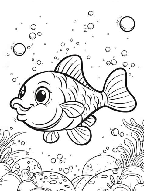 Fish coloring sheets
