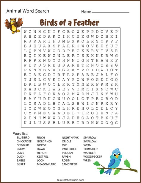Free printable word search puzzles