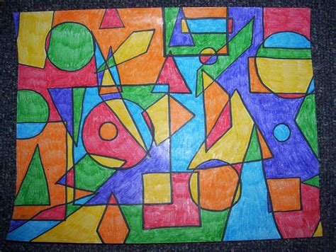 Geometric Shapes Color Art Techniques