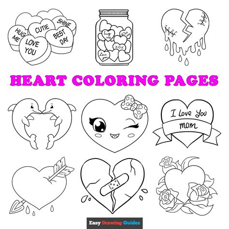 Getting started with heart coloring sheets