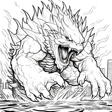 Godzilla coloring sheets for kids