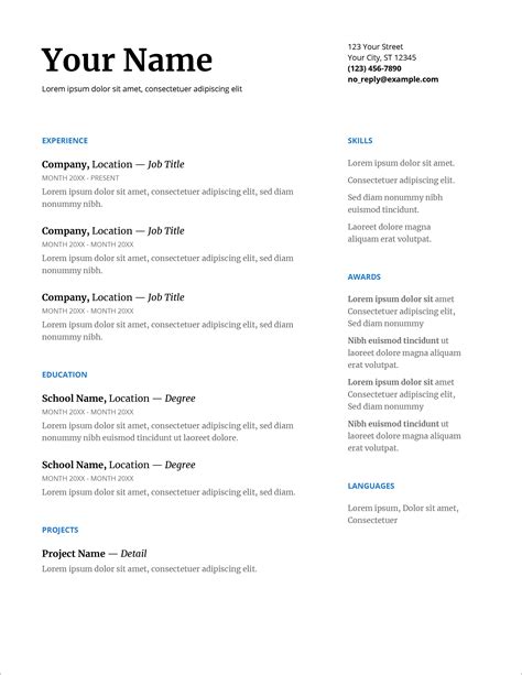 Google Resume Template Docx Mistakes