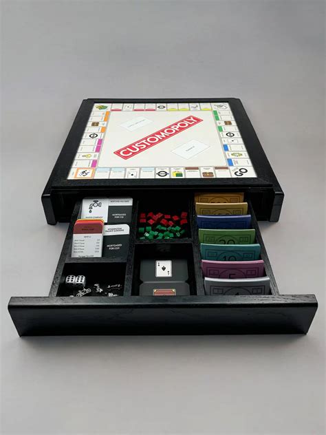 Handcrafted Wooden Monopoly Board Details