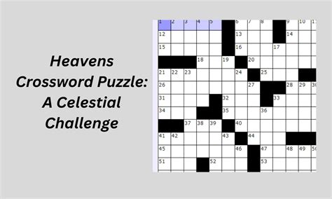Heavens Crossword Puzzle