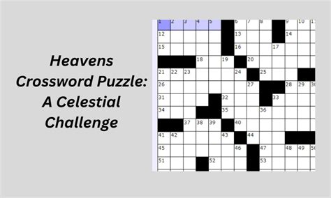 Heavens Crossword Puzzle Conclusion