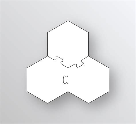 Hexagonal Puzzle Piece Template