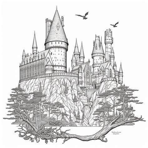Hogwarts Castle Coloring Sheet