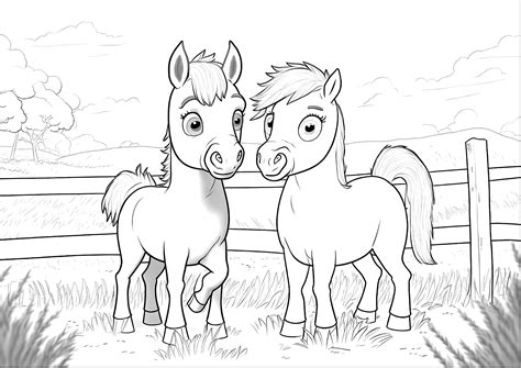 Horse coloring pages for kids