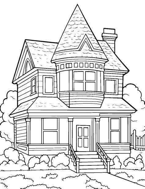 House Coloring Pages