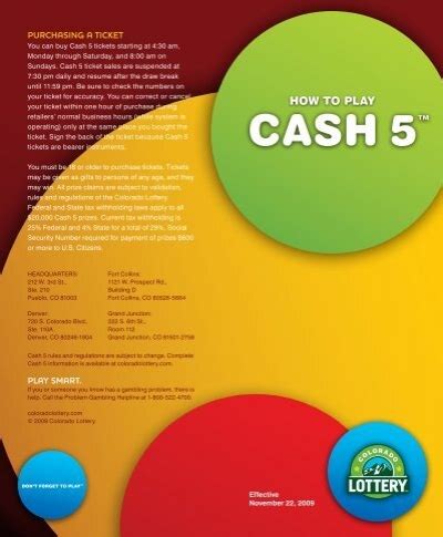 How to Play Cash 5 Colorado
