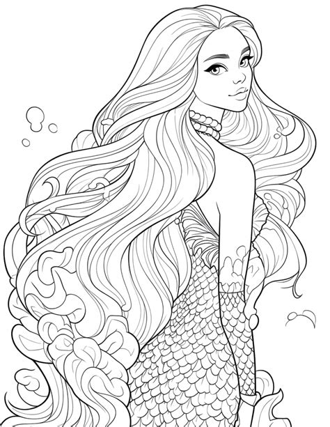 How to use mermaid coloring pages