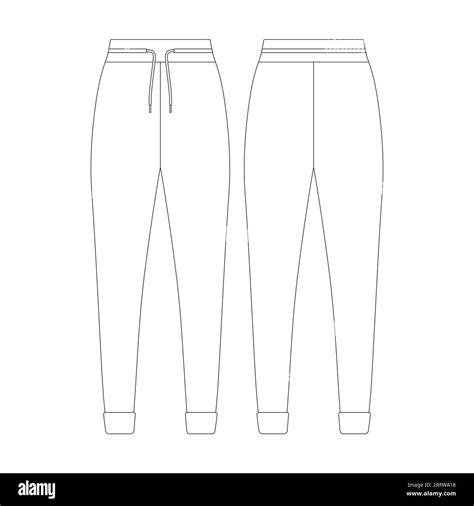 Jogger Set Template with Drawstring Waist