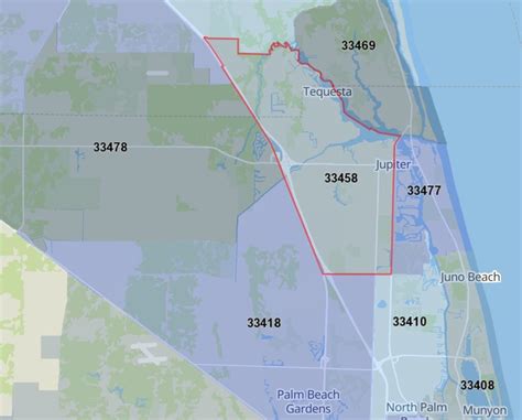 Jupiter Florida Zip Code Map