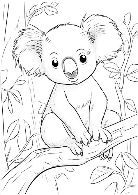 Koala coloring pages for kids