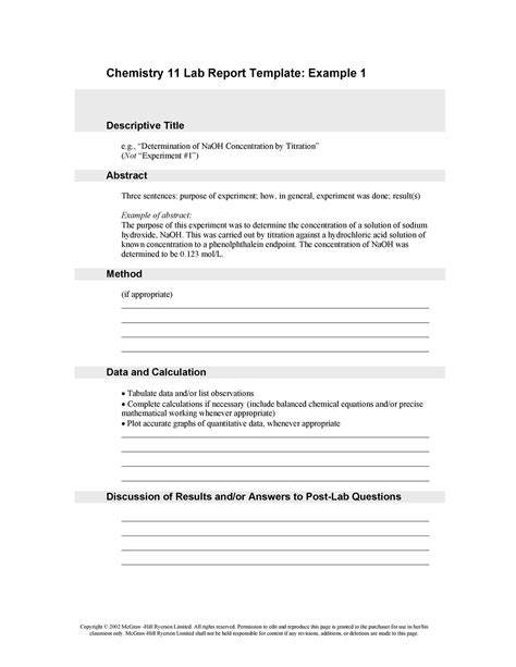 Lab Report Template Conclusion