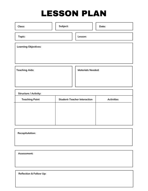 Lesson Plan Template