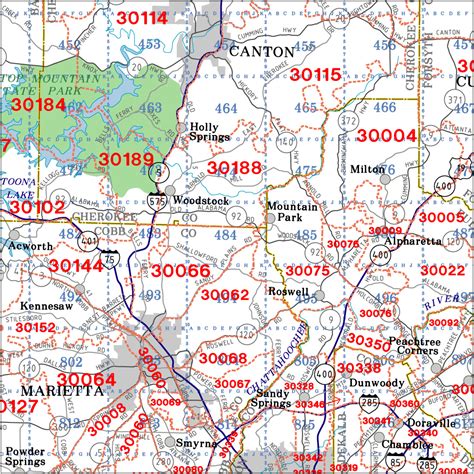 Macon GA Zip Code Map