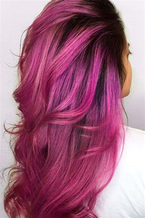Magenta Balayage Hair Color Inspiration
