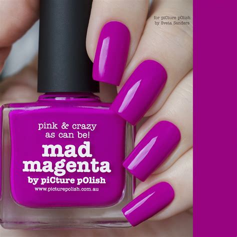 Magenta nail polish