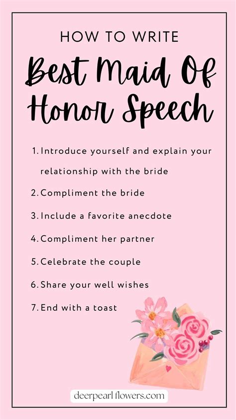 Maid of Honor Speech Practice