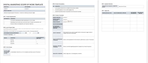 Marketing Project Scope of Work Template