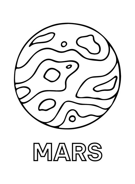Mars Coloring Sheet