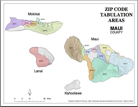 Maui Zip Codes Map