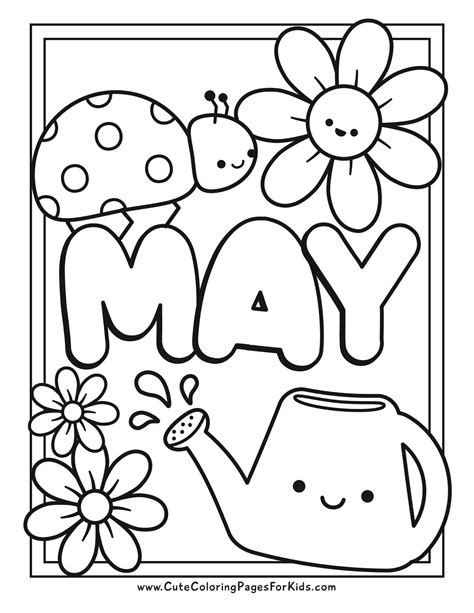 May Coloring Pages for Kids