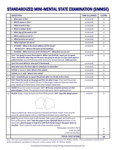 Mental Health Status Exam Template Questions