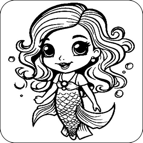 Mermaid Coloring Sheets for Girls