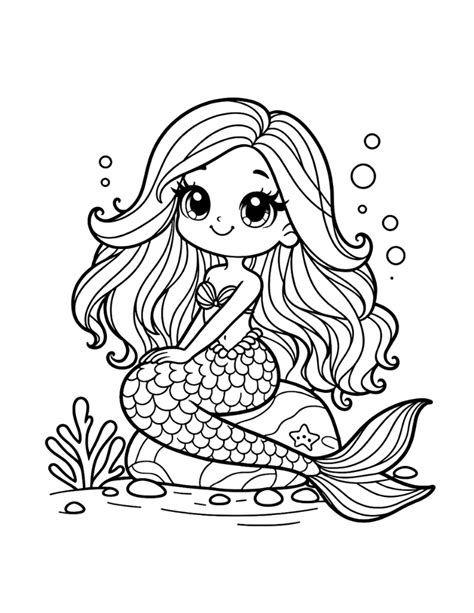 Mermaid Coloring Sheets for Kids